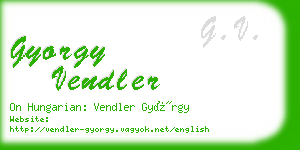 gyorgy vendler business card